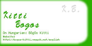 kitti bogos business card